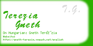 terezia gneth business card